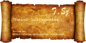 Theisz Szilveszter névjegykártya